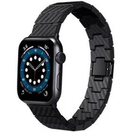 Akcesoria do smartwatchy - Pitaka Pasek wymienny Carbon Fiber na Apple Watch 42/44/45/49 mm AWB1003 Czarny - miniaturka - grafika 1