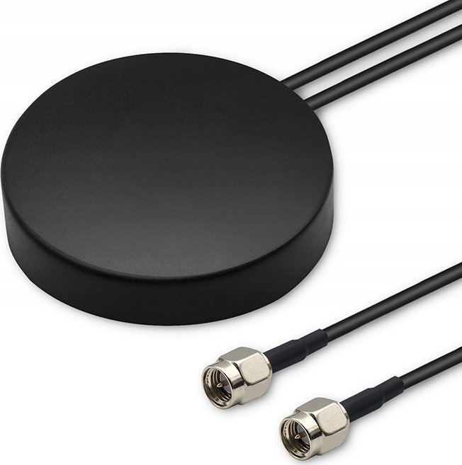 Antena Qoltec Antena GPS Qoltec +4G GLONASS dookólna 28dBi 50W 2 x SMA męski Zewnętrzna 57049