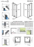 Kabiny prysznicowe - Radaway Nes KDJ B 80x100 lewa 10025080-01-01L/10039100-01-01 - miniaturka - grafika 1