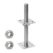 Inne mocowania - Psr 80 M24 Podstawa Słupa Regulowana 80X250X4 - miniaturka - grafika 1