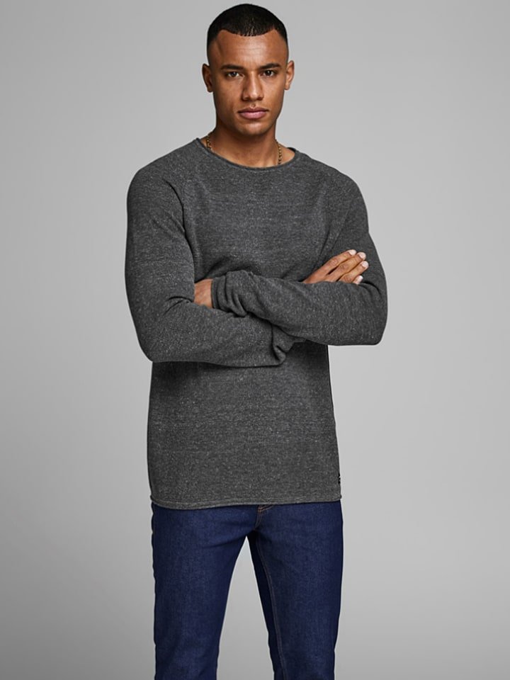 Jack & Jones Sweter w kolorze antracytowym