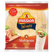 Inne pieczywo - Mission Wraps Tortille z mąki pszennej z siemieniem lnianym 245 g (4 sztuki) - miniaturka - grafika 1