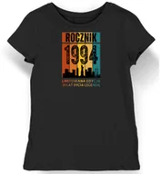 Koszulki i topy damskie - Koszulka damska czarna 1994 urodziny 31 lat prezent XS - miniaturka - grafika 1