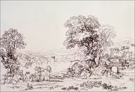 Plakaty - Galeria Plakatu, Plakat, Apuleia in Search of Apuleius (unpublished plate, Liber Studiorum), William Turner, 40x30 cm - miniaturka - grafika 1