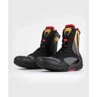 Kimona, stroje i obuwie - Venum Buty Bokserskie Boxing Shoes Elite Storm Grey/Gold - miniaturka - grafika 1