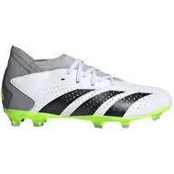 Piłka nożna - Buty piłkarskie dla dzieci adidas Predator Accuracy.3 FG biało-szare IE9504 - miniaturka - grafika 1