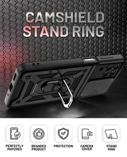 Pancerne etui z osłoną aparatu Alogy Camshield Stand Ring do Samsung Galaxy M53 5G czarne - Etui i futerały do telefonów - miniaturka - grafika 19