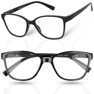 Okulary korekcyjne VISIONPLUS BLACK +2,00 - Okulary korekcyjne, oprawki, szkła - miniaturka - grafika 1