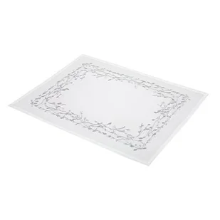 Serweta MY HOME Silver Garden 30 x 40 cm Biało-szary - Obrusy i serwetki - miniaturka - grafika 1