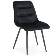 Krzesła - Krzesło tapicerowane DC-7022 czarne, welur #66 - miniaturka - grafika 1