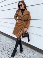 Płaszcze damskie - Płaszcz damski CELESTIA kamelowy Dstreet NY0641 - miniaturka - grafika 1