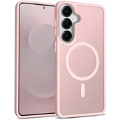 Etui i futerały do telefonów - Etui CRONG Hybrid Matte Magnetic MagSafe do Samsung Galaxy S25 Różowy - miniaturka - grafika 1