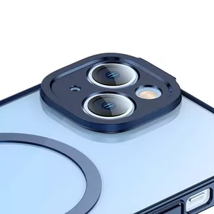 Zestaw ochronny Baseus Glitter przeźroczyste etui magnetyczne i szkło hartowane do iPhone 14 Plus (niebieski) - Etui i futerały do telefonów - miniaturka - grafika 4