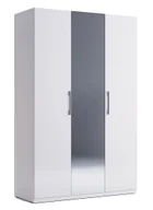 Szafy - 3-drzwiowa uchylna szafa biały połysk E3-H17 - miniaturka - grafika 1