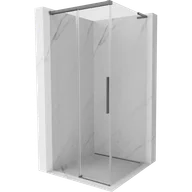 Kabiny prysznicowe - Mexen Rox L kabina prysznicowa rozsuwana 95 x 95 cm, transparent, gun metal - 8C2L-095-095-95-00 - miniaturka - grafika 1