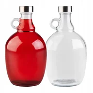Domowy wyrób alkoholu - BUTELKA GALON Z UCHEM 1,5 L NA NALEWKI WINO KOMPOT SOKI SYROPY OLIWĘ WODĘ - miniaturka - grafika 1