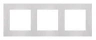 Klawisze i ramki - Kontakt Simon Ramka potrójna Nature Simon 55 - inox klasyczny - miniaturka - grafika 1
