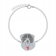 Bransoletki - Bransoletka Srebrna Bośniacko-Chorwacki Pies Pasterski 925 Prezent GRAWER - miniaturka - grafika 1