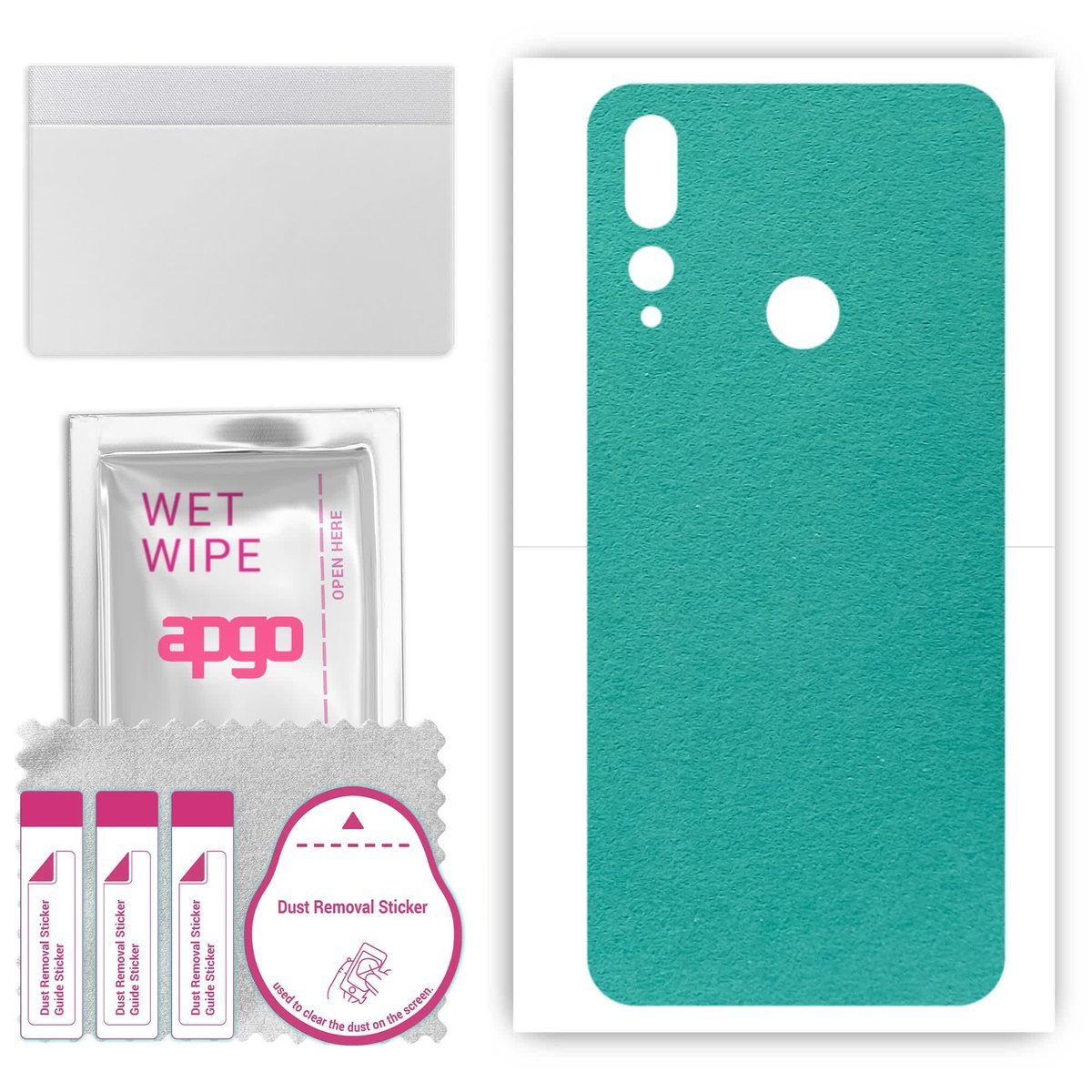 Folia naklejka skórka strukturalna na TYŁ Zamsz do HTC Desire 19 Plus - Zamsz Miętowy - apgo SKINS