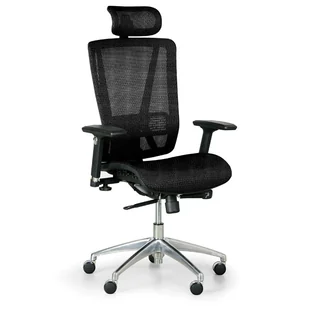 Fotel biurowy, krzesło biurowe B2B Partner Krzesło biurowe LESTER M, czarny X3-01A-M/NT01+NT01 - Fotele i krzesła biurowe - miniaturka - grafika 1