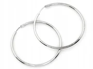 Kolczyki - Kolczyki 925 Srebro Rodowane Koła 25mm Szarniry 0.85g Damskie Na Prezent - miniaturka - grafika 1