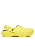 Klapki i japonki męskie - Crocs Klapki Classic Lined Overpuff Clog 210059 Żółty - miniaturka - grafika 1