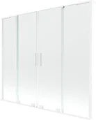 Parawany nawannowe - Mexen Velar L Duo parawan nawannowy 2-skrzydłowy rozsuwany 200 x 150 cm, transparent, biały - 896-200-003-02-20 - miniaturka - grafika 1