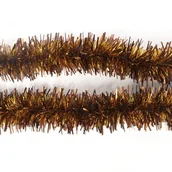 Ozdoby bożonarodzeniowe - Łańcuch brązowo-złoty matowy grubo/cienkocięty 8 x 300 cm - miniaturka - grafika 1