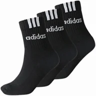 Skarpetki męskie - ADIDAS Skarpety MĘSKIE Długie Bawełna 3PAK 46-48 czarny - miniaturka - grafika 1