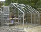 Szklarnie ogrodowe - VITAVIA szklarnia ogrodowa MERKUR 8300, srebrna (8,3 m2; 2,57 x 3,21 m) + baza - miniaturka - grafika 1