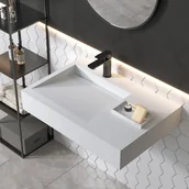 Umywalki - Bernstein Umywalka ścienna PB2014 odlew mineralny biały mat - miniaturka - grafika 1