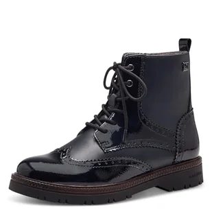 s.Oliver Damskie sztyblety Lace Boot Flat 5-25232-43, grantowy, 40 EU - Botki damskie - miniaturka - grafika 1
