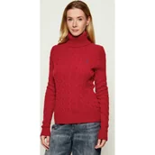 Swetry damskie - POLO RALPH LAUREN Wełniany golf | Regular Fit | z dodatkiem kaszmiru - miniaturka - grafika 1