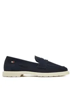 Półbuty damskie - Tommy Hilfiger Loafersy FW0FW08679 Granatowy - miniaturka - grafika 1