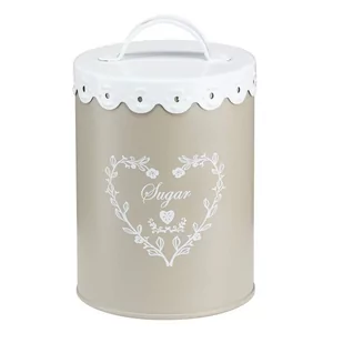 Pojemnik na cukier metalowy wysokość 15 cm LACE VILLA ITALIA - Pojemniki kuchenne - miniaturka - grafika 1