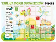Tablice dla dzieci - Oobrazy, tablica motywacyjna Gąsienica na łące, 40x30 cm - miniaturka - grafika 1