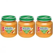 BoboVita Deserek Brzoskwinie jabłka i banany po 5 miesiącu Zestaw 3 x 125 g - Desery dla dzieci - miniaturka - grafika 1
