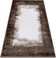 Dywany - Dywan AKRYL VALENCIA 036 RAMKA, przecierany, vintage kość słoniowa / brązowy 120x180 cm - miniaturka - grafika 1