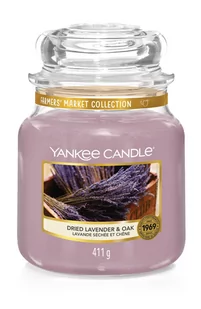 Yankee Candle Dried Lavender & Oak słoik średni 411g 1623468E - Świece - miniaturka - grafika 1