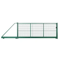 Ogrodzenia - Naterial Brama przesuwna Modus 4x1.5 m lewa zielona - miniaturka - grafika 1