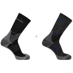 Skarpetki Salomon X Ultra Access Crew 2-Pack Rozmiar skarpet: 45-47 / Kolor: szary - Skarpetki męskie - miniaturka - grafika 1