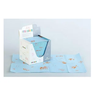 Podkład dla dzieci 33cm x 48cm niebieski podfoliowany 54g Its4kids 80szt - Kosmetyczne akcesoria jednorazowe - miniaturka - grafika 1