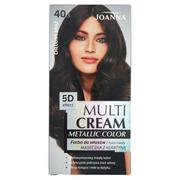 Farby do włosów i szampony koloryzujące - Joanna Multicream Metallic farba do włosów 40,5 chłodny brąz - miniaturka - grafika 1