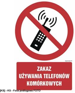 SIGNPROJECT GC030 - Zakaz używania telefonów komórkowych 300x450 - Tablice BHP - miniaturka - grafika 1