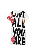 Sukienki - Desigual Damska sukienka Vest_Love All, biały, L - miniaturka - grafika 1