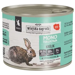 Wiejska Zagroda Monobiałkowa Królik mokra karma dla kociąt waga 12x200 g - Mokra karma dla kotów - miniaturka - grafika 1