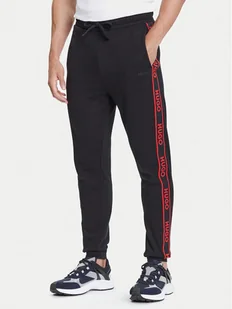 HUGO Spodnie dresowe Liam 50540918 Czarny Regular Fit - Spodnie sportowe męskie - miniaturka - grafika 1