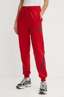 Spodnie damskie - adidas spodnie dresowe ZNE kolor czerwony z nadrukiem JF8886 - miniaturka - grafika 1