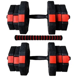 Zestaw 20kg Trening W Domu Siłownia Hantle 2x Gryf - Hantle i ciężarki - miniaturka - grafika 1