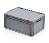 Pojemniki przemysłowe - B2B Partner Plastikowa skrzynka z wiekiem 600x400x285 mm 967190 - miniaturka - grafika 1